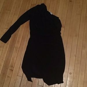 Black one sleeved dress